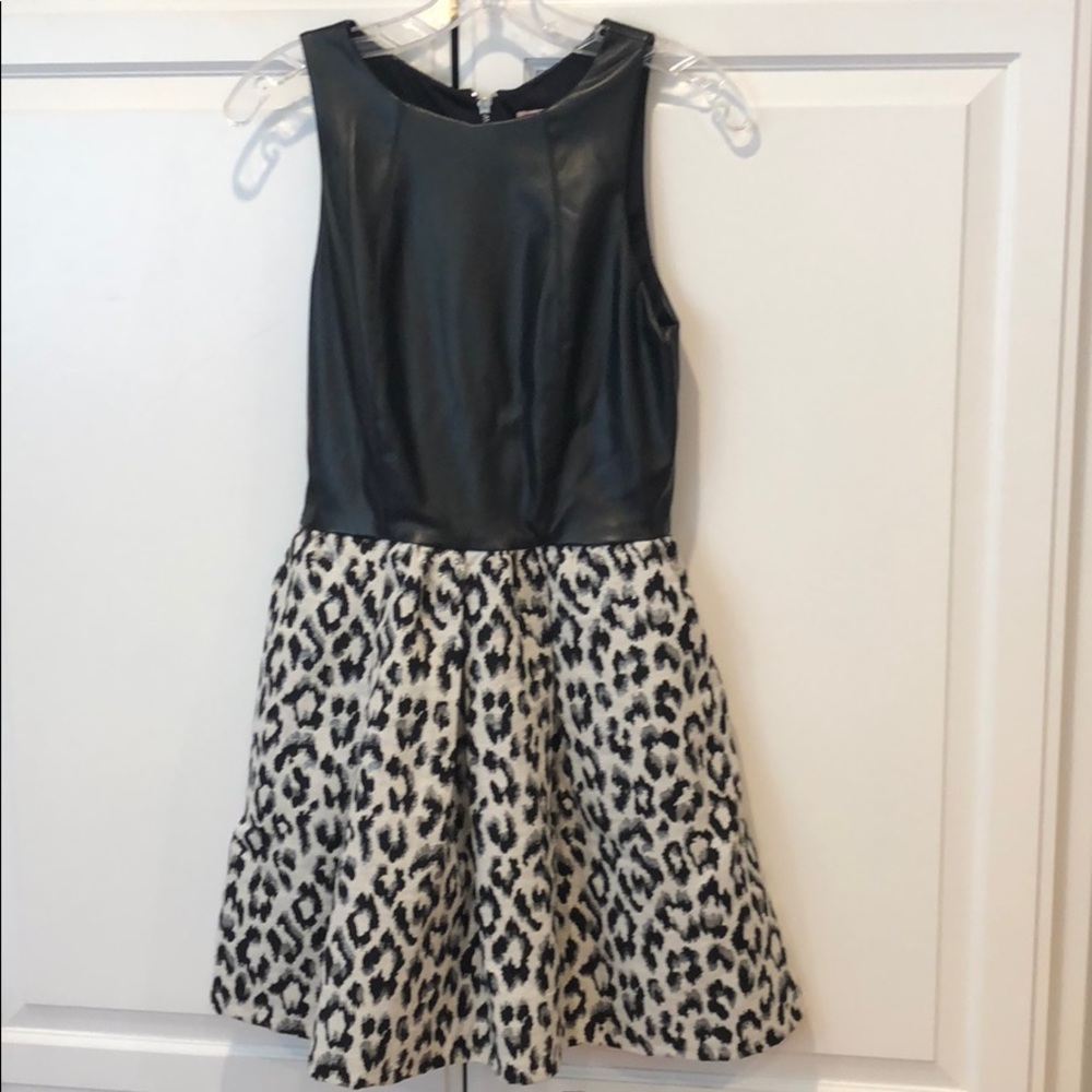 NEW Love Ady Faux Leather Animal Print Dress - Picture 3 of 5